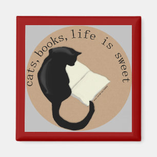 Íman Os gatos, livros, vida são v2 doces