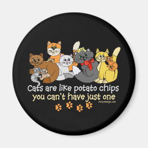 Íman Os gatos são como microplaquetas de batata