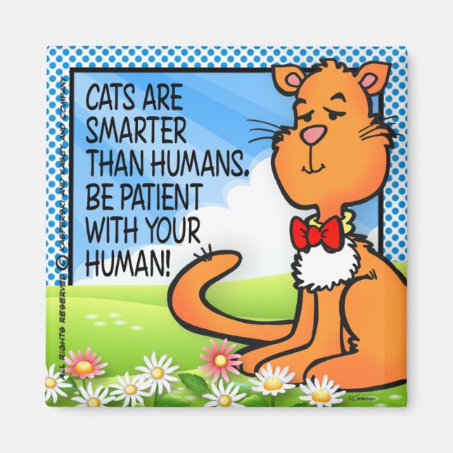 Íman Os Gatos São Mais Inteligentes (Frente)