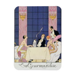 Íman Os Gourmands, 1920-30 (impressão do pochoir)