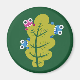 Íman Os insetos bonitos comem a folha verde