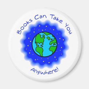 Íman Os livros podem tomar-lhe ímãs, 2 formas, 4