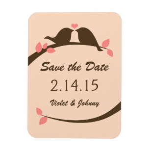 Íman Os pássaros do amor salvar a data