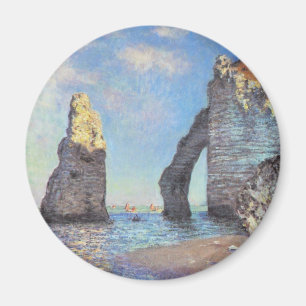 Íman Os penhascos em Etretat - Claude Monet