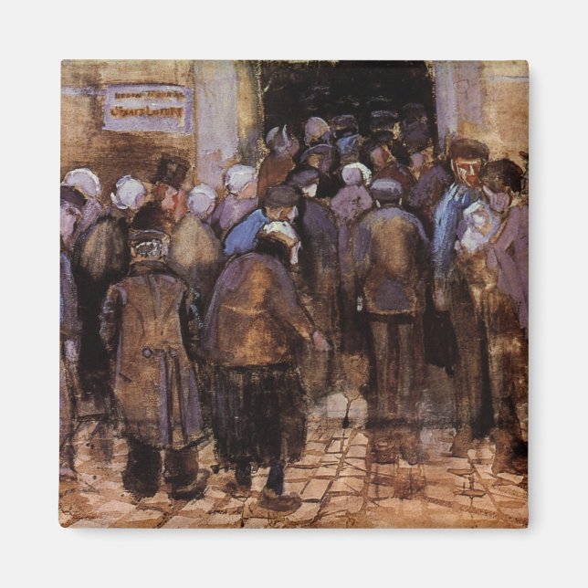 Íman Os Pobres e Dinheiro por Vincent van Gogh (Frente)