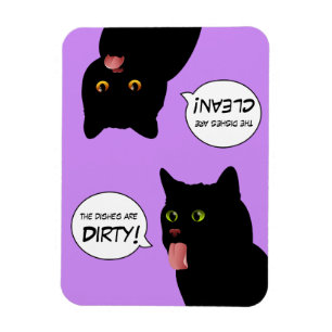 Íman Os pratos do pop art são gato limpo/sujo