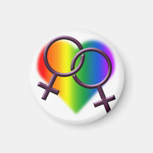 Íman Os presentes lésbicas de mulheres alegres do amor