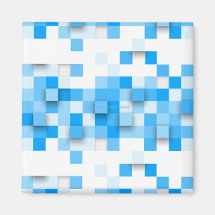 Íman Os quadrados de SlipperyJoe - mosaico moderno trab