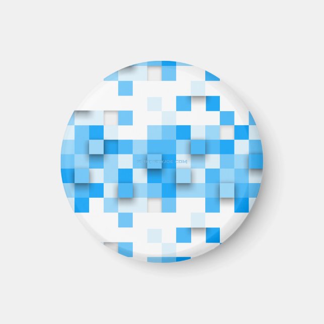 Íman Os quadrados de SlipperyJoe - mosaico moderno trab (Frente)