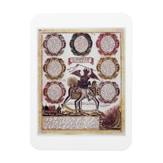 Íman Os Sete Pecados Mortais (gravura) (Vertical)