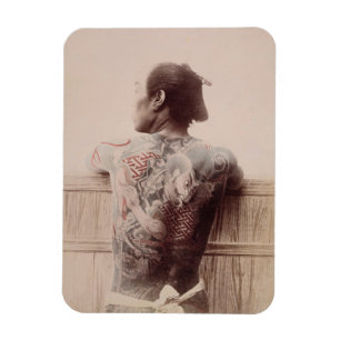Íman Os tatuagens do noivo japonês, c.1880 (foto)