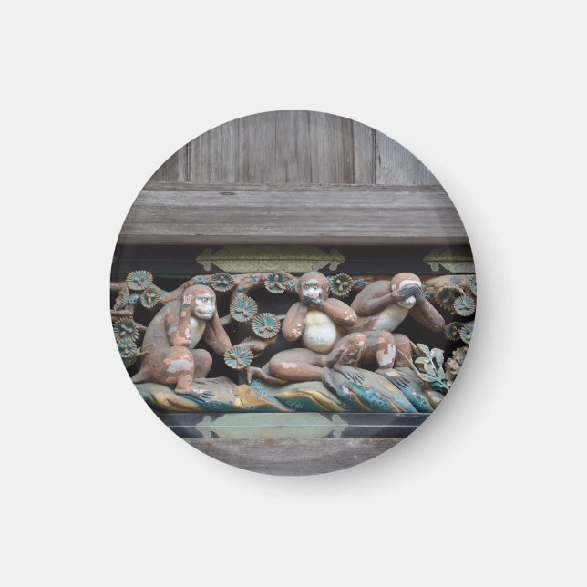 Íman os três macacos de Nikko - Three wise monkeys (Frente)