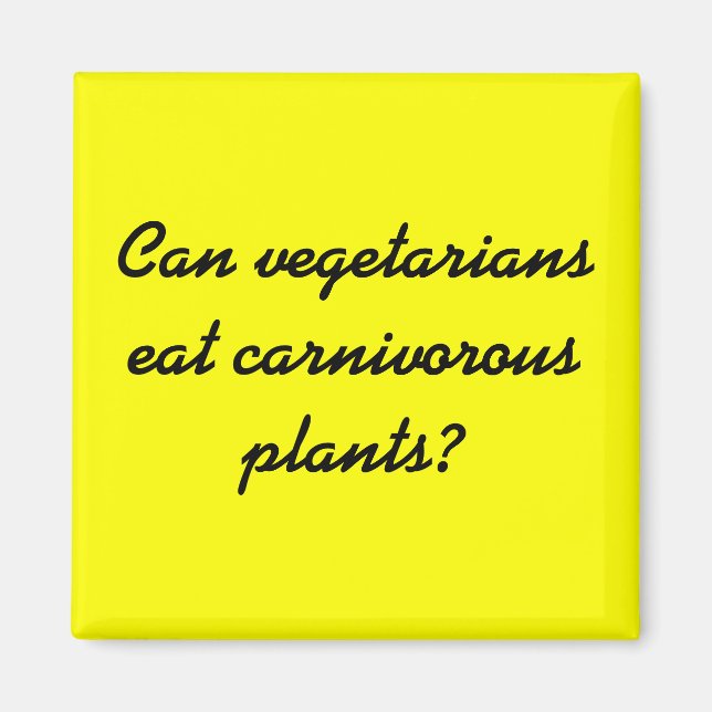 Íman Os vegetarianos podem comer plantas carnívoras? (Frente)