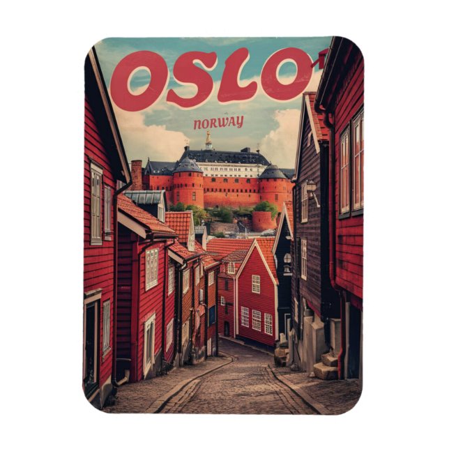 Íman Oslo, Noruega, colheita de lembranças e presentes (Vertical)