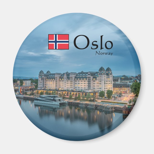 Íman Oslo Noruega Souvenir (Frente)