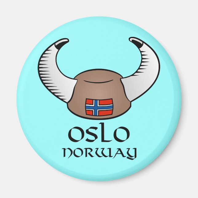 Íman Oslo Noruega Viking Hat (Frente)