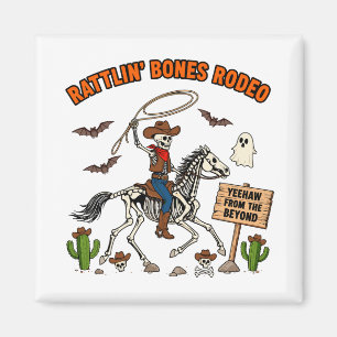 Íman Ossos chocalhando Cowboy do Rodeio Esqueleto Prese