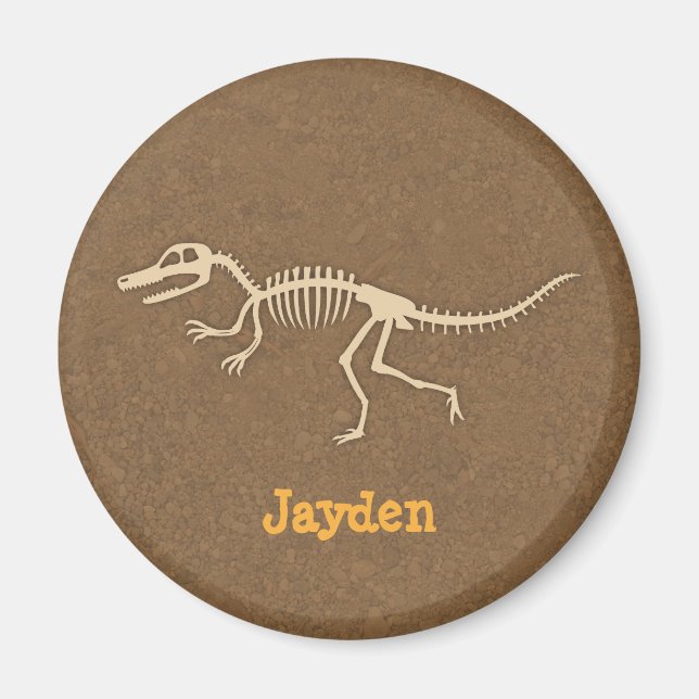 Íman Ossos Legais de Dinossauro Velociraptor Para Menin (Frente)