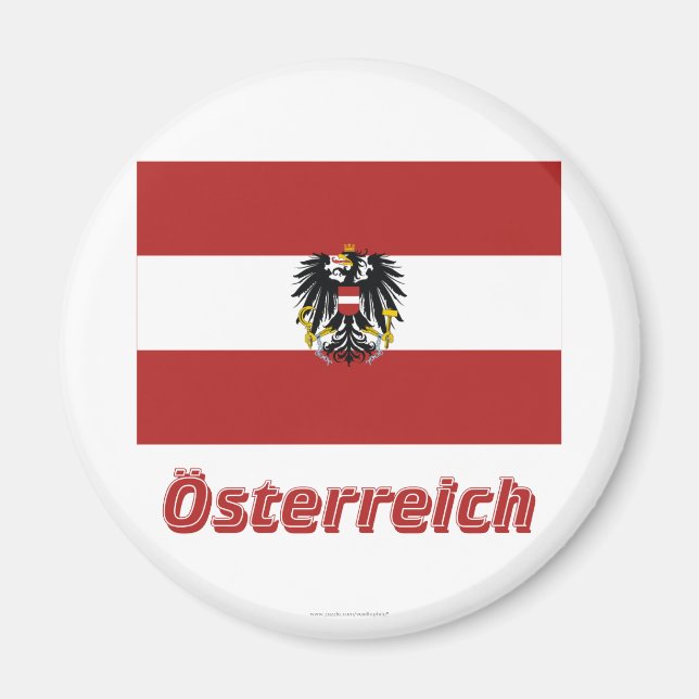 Íman Österreich Dienstflagge mit deutschem Namen (Frente)