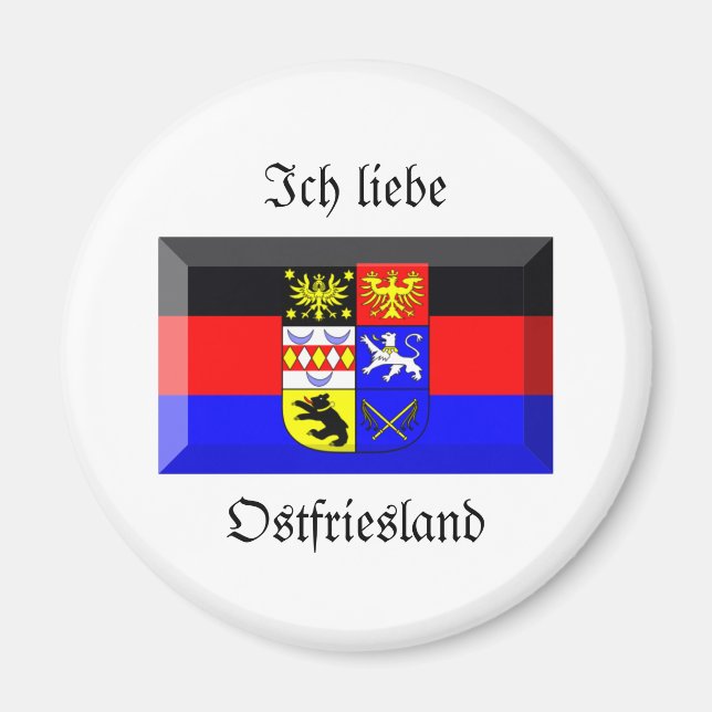 Íman Ostfriesland Flag Gem (Frente)