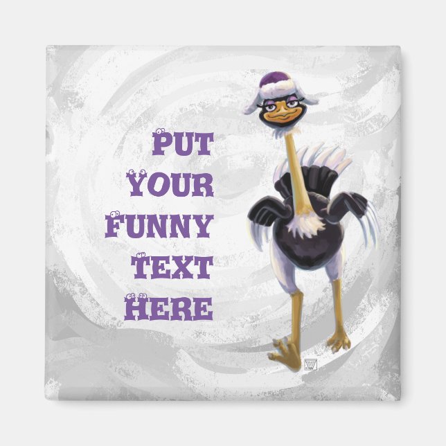 Íman Ostrich Corrente das Montanhas (Frente)