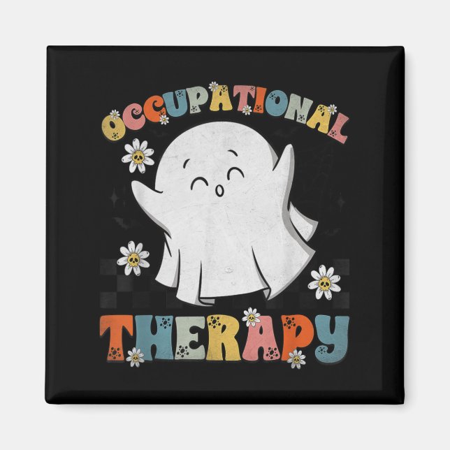 Íman Ot Occupational Therapy Halloween Retro Ghost Ot H (Frente)