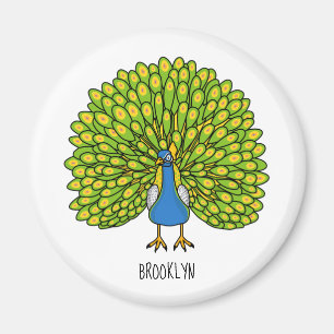 Íman Ótima ilustração de pássaro pavão brilhante