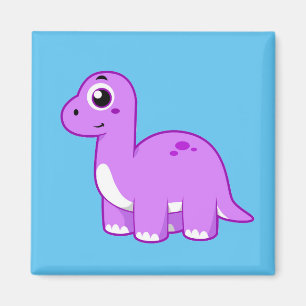 Íman Ótima Ilustração De Um Dinossauro Brontossauro.