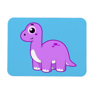 Íman Ótima Ilustração De Um Dinossauro Brontossauro.