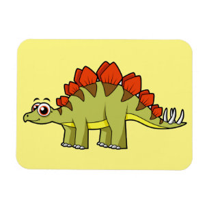 Íman Ótima Ilustração De Um Dinossauro De Estegossauro.