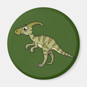 Íman Ótima Ilustração De Um Dinossauro Parasaurolofico.