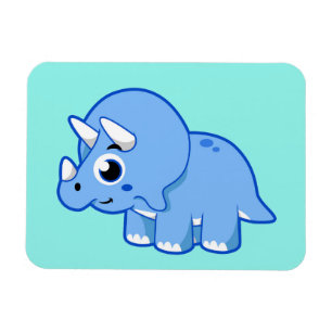Íman Ótima Ilustração De Um Dinossauro Tricerátopo.