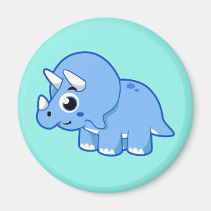 Íman Ótima Ilustração De Um Dinossauro Tricerátopo.