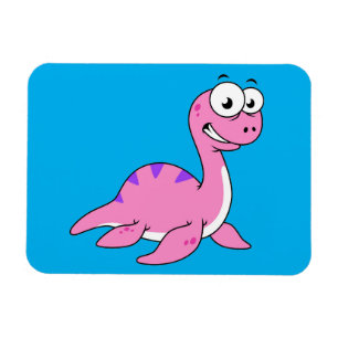 Íman Ótima Ilustração Do Monstro Do Ness Loch.