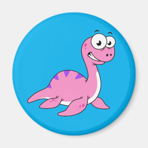 Íman Ótima Ilustração Do Monstro Do Ness Loch.