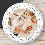 Íman Ótima Mãe Gato Desde Foto Simples Clássica 20XX<br><div class="desc">Este design simples e clássico é composto por tipografia serif e adiciona uma foto personalizada.</div>