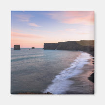 Ótima vista do pôr do sol na Islândia