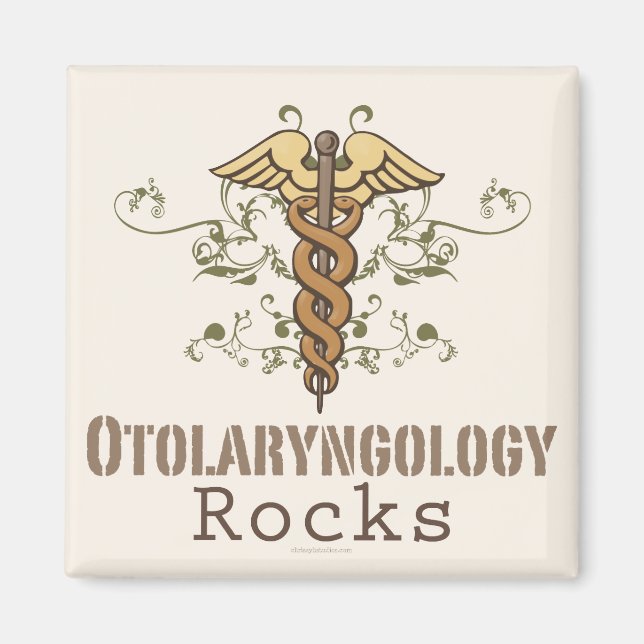 Íman Otolaringologia Rocks Caduceus Magnet (Frente)