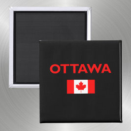 Íman Ottawa Canadá Flag Dark Color