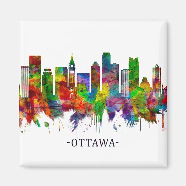 Íman Ottawa Canada Skyline (Frente)