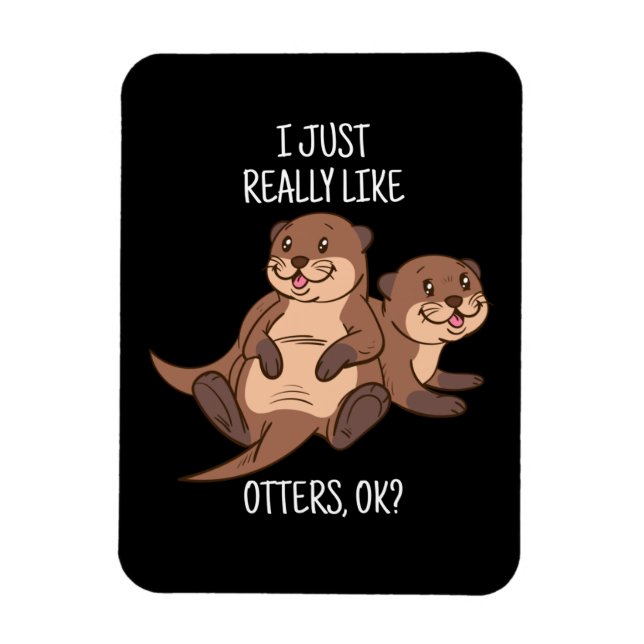 Íman Otter Lover Women Sea Otter Gift para Homens (Vertical)