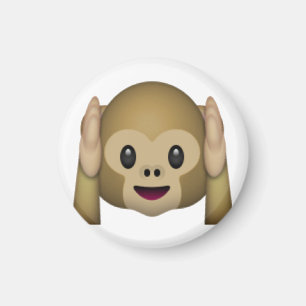 Íman Ouça nenhum macaco Mau - Emoji