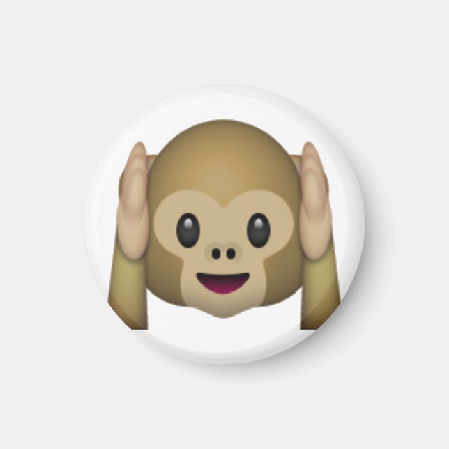 Íman Ouça nenhum macaco Mau - Emoji (Frente)
