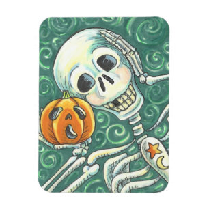 ÍMAN OUÇA O SEU BOMBEIRO, HALLOWEEN SKELLY MAGNET