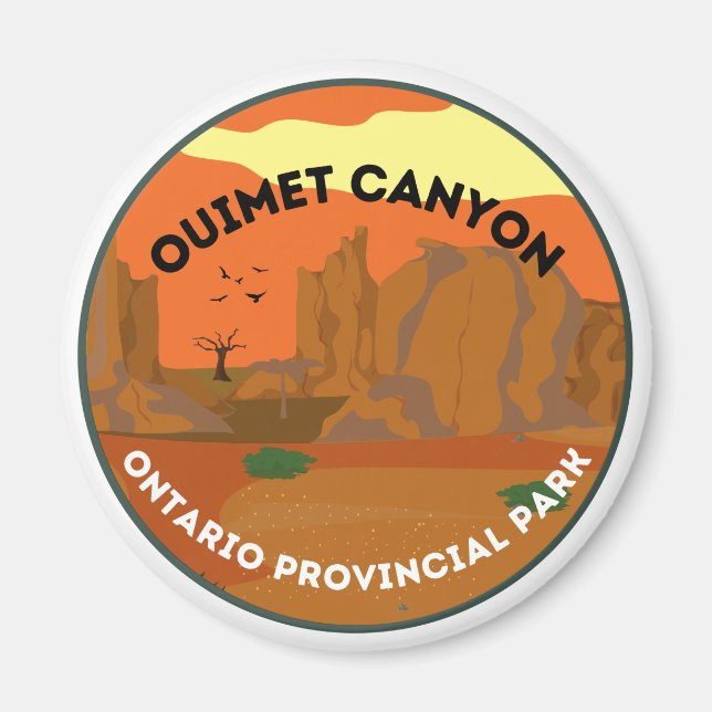 Íman Ouimet Canyon Ontario Provincial Park Magnet (Frente)