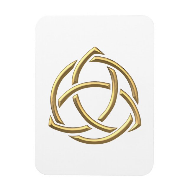 Íman Ouro "3-D" Símbolo 2 da Santíssima Trindade (Vertical)
