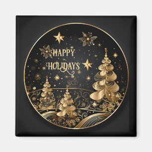 Íman Ouro Árvores de Natal Magneta de Férias