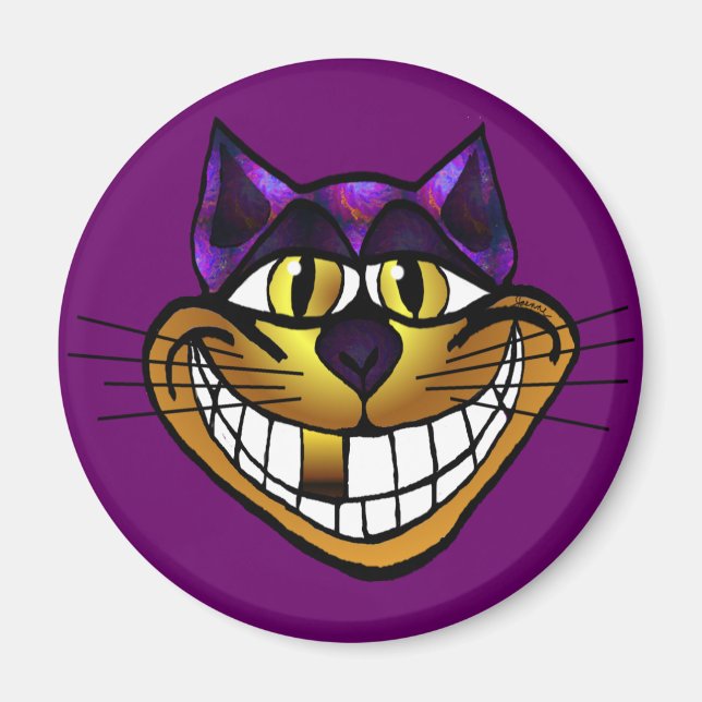 Íman Ouro Cheshire Cat Magnet (Frente)