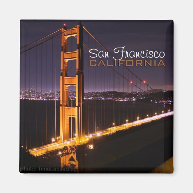 Íman Ouro da Califórnia - Magnet da ponte de San Franci (Frente)