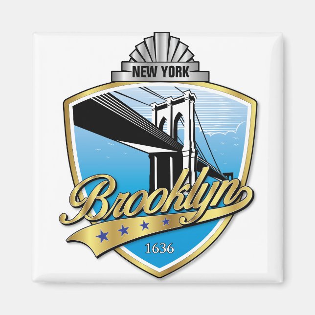 Íman Ouro de Design de Brooklyn (Frente)